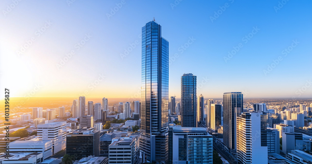 Fototapeta premium Office Skyscrapers in the City Financial and Business District