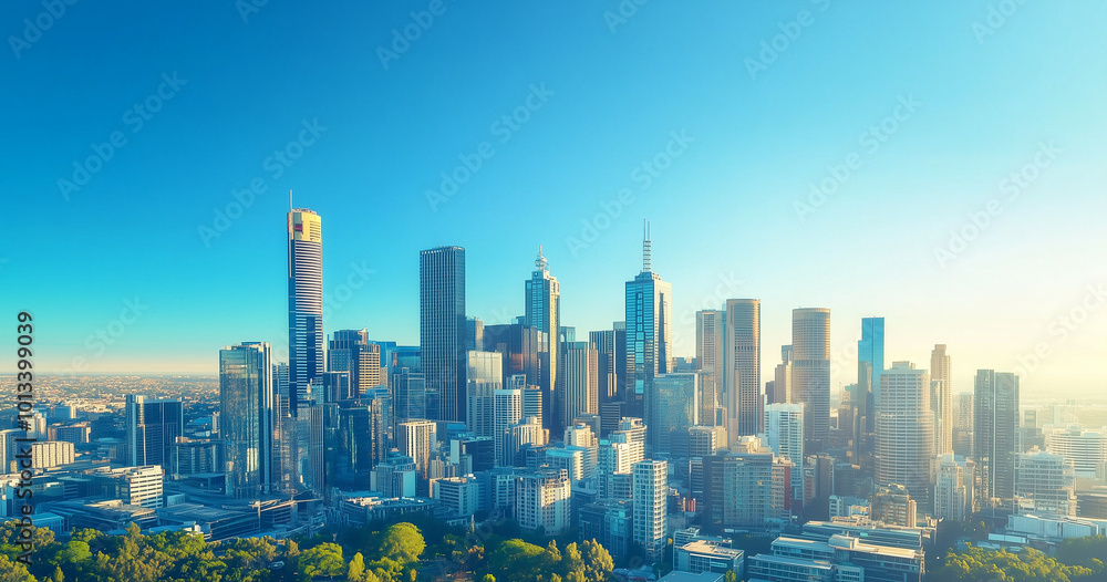 Fototapeta premium Office Skyscrapers in the City Financial and Business District