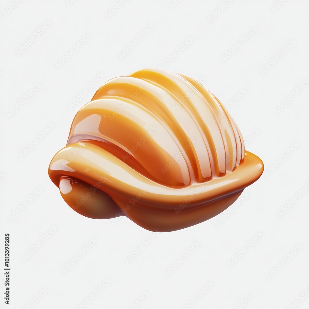 3D Seashell Icon: Ocean's Natural Curved Shell Illustration Logo 3D Seashell Icon: Ocean's Natural Curved Shell Illustration Logo
