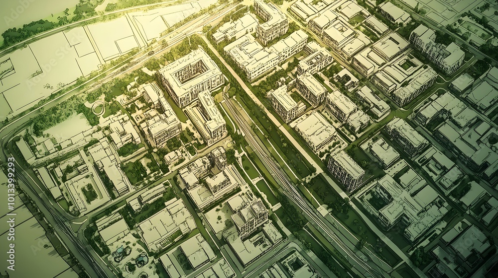 aerial view of a dense urban cityscape aerial view of a dense urban cityscape