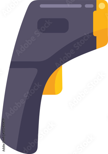 Contactless digital infrared thermometer is measuring body temperature instantly and safely