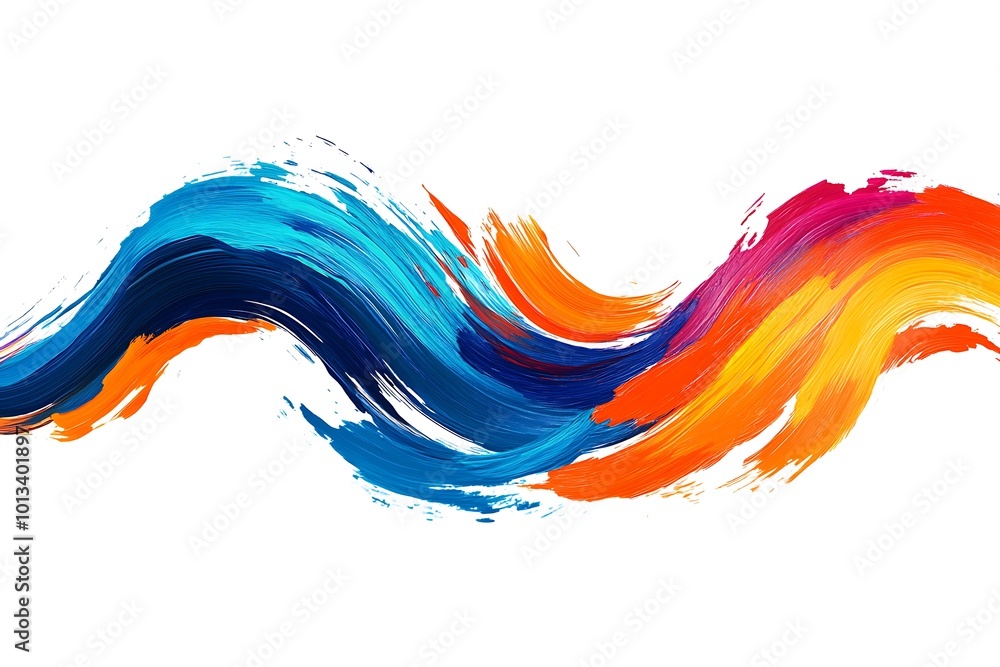 Multicolored abstract twisted brush stroke. Bright curl, artistic spiral. Abstract element for design. 3D rendering image. Multicolored abstract twisted brush stroke. Bright curl, artistic spiral. Abstract element for design. 3D rendering image.