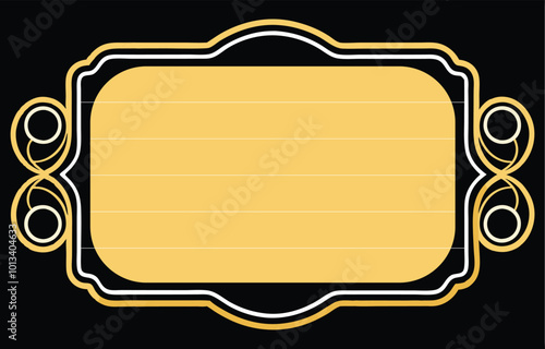 Vintage ornament frame. Decorative border frames, retro style divider
