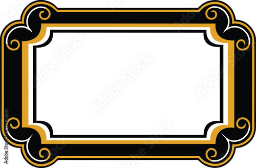 Vintage ornament frame. Decorative border frames, retro style divider