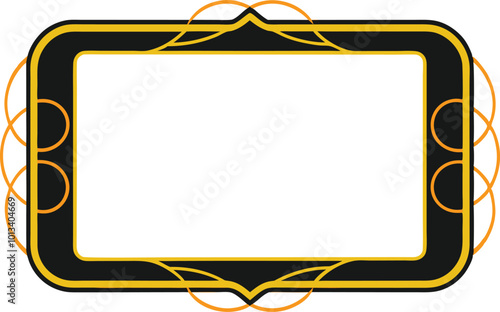 Vintage ornament frame. Decorative border frames, retro style divider