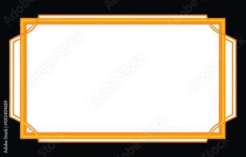 Vintage ornament frame. Decorative border frames, retro style divider