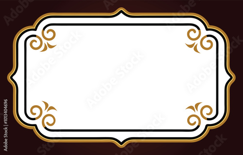 Vintage ornament frame. Decorative border frames, retro style divider