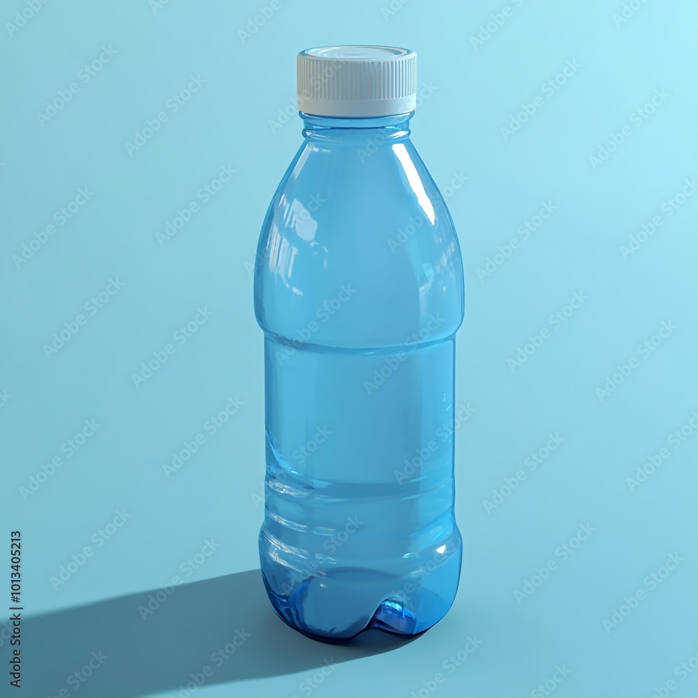 3D Water Bottle Icon: Portable Container for Drinking Water Illustration Logo 3D Water Bottle Icon: Portable Container for Drinking Water Illustration Logo