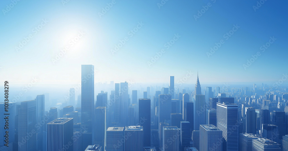 Fototapeta premium Office Skyscrapers in the City Financial and Business District