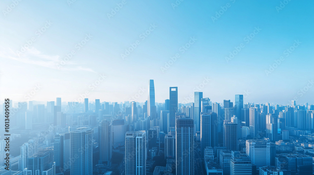 Fototapeta premium Office Skyscrapers in the City Financial and Business District