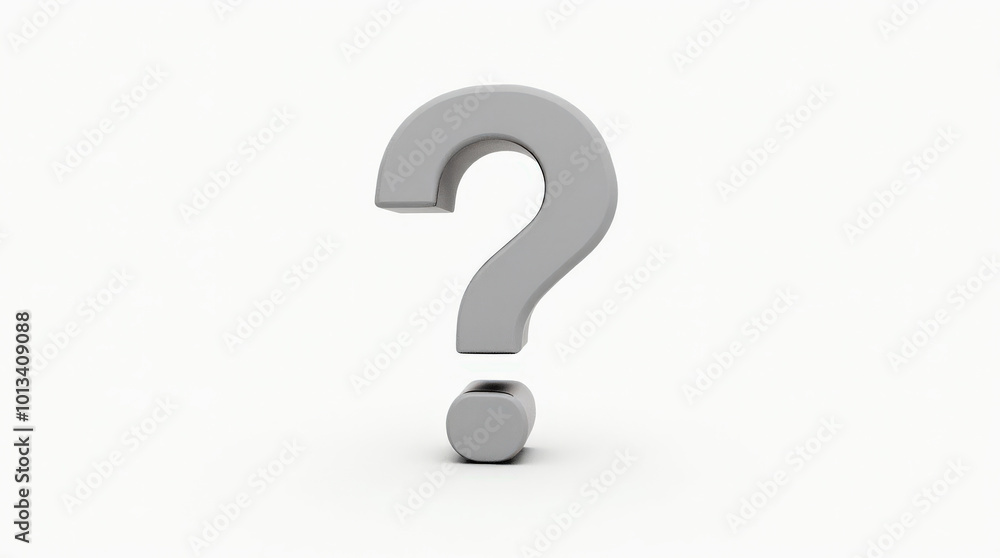 3D Question Mark Symbol: Uncertainty, Inquiry, and Curiosity Icon in Silver, Gold, Red for Graphic Design and Business Concepts 3D Question Mark Symbol: Uncertainty, Inquiry, and Curiosity Icon in Silver, Gold, Red for Graphic Design and Business Concepts