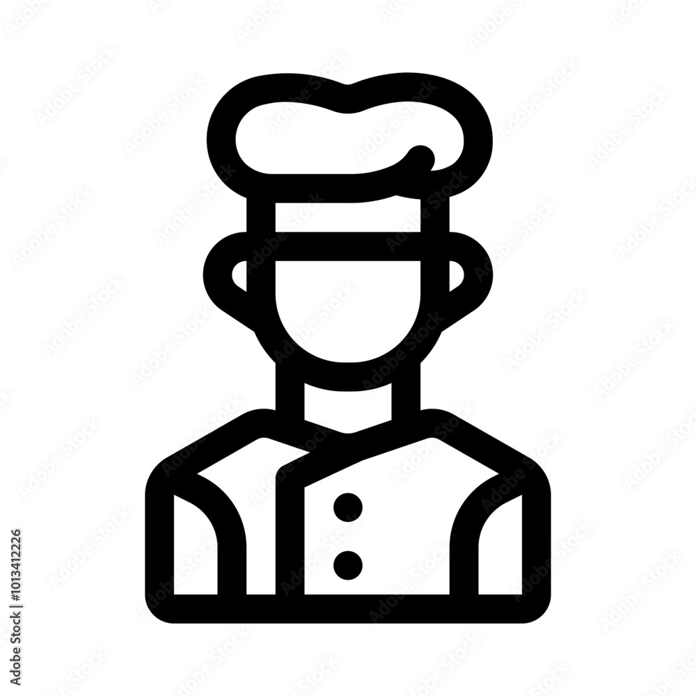 Baker Line Icon. Single icon, line vector icon Baker Line Icon. Single icon, line vector icon