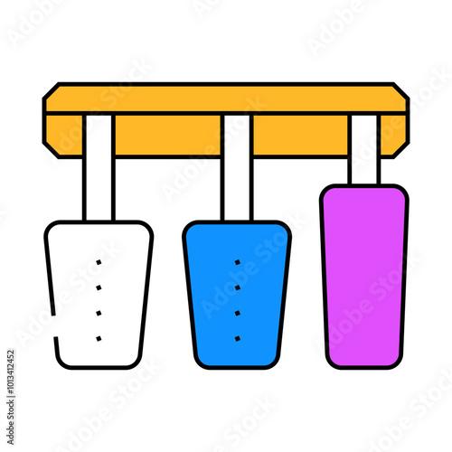 pedals car line icon vector. pedals car sign. isolated symbol illustration