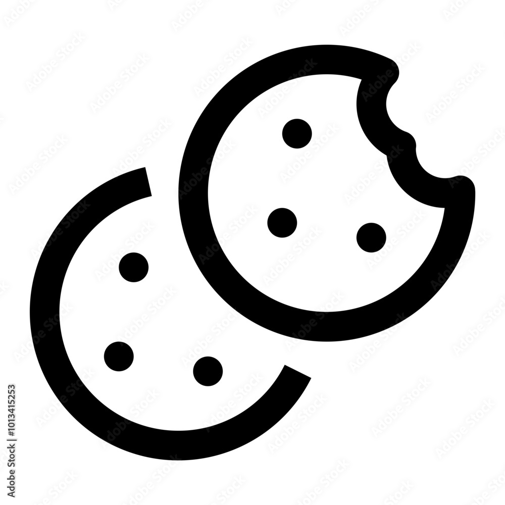 Cookies Simple Line Icon. Single icon, line vector icon Cookies Simple Line Icon. Single icon, line vector icon