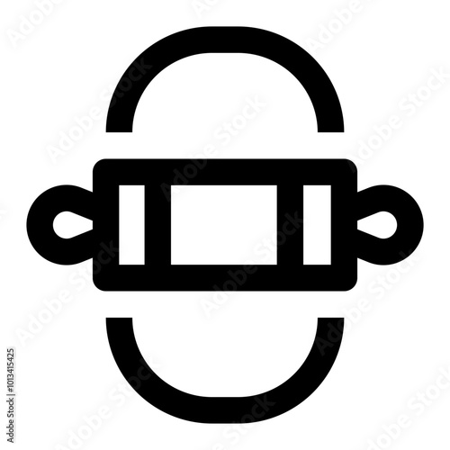 Rolling Pin Simple Line Icon. Single icon, line vector icon