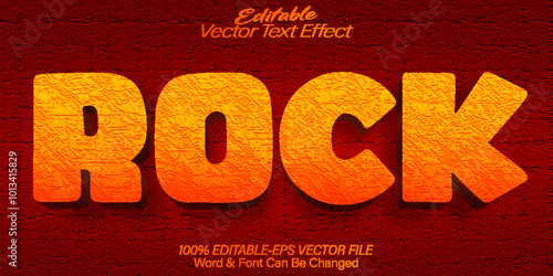 Rock Vector Text Effect Editable Alphabet Stone Big