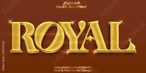 Royal Vector Text Effect Editable Alphabet King Queen Modern Elegance History Deluxe
