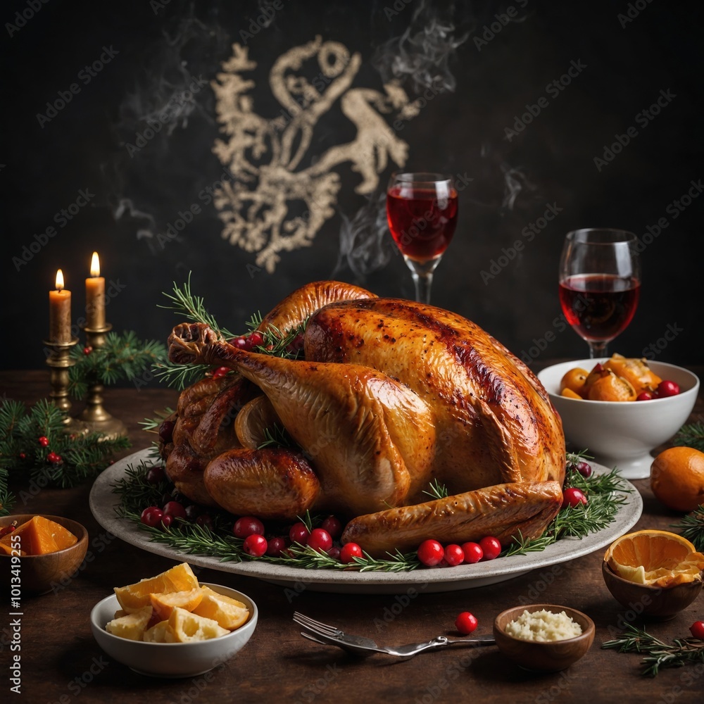A festive gathering with turkey joy A festive gathering with turkey joy