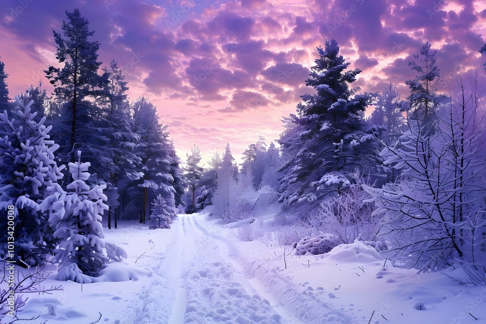 Sunset in winter season Sunset in winter season
