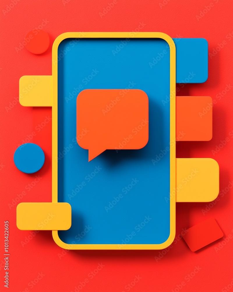 Interactive Commenting Elements on Flat Background Interactive Commenting Elements on Flat Background