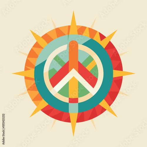 Abstract minimalist design celebrating international day of peace