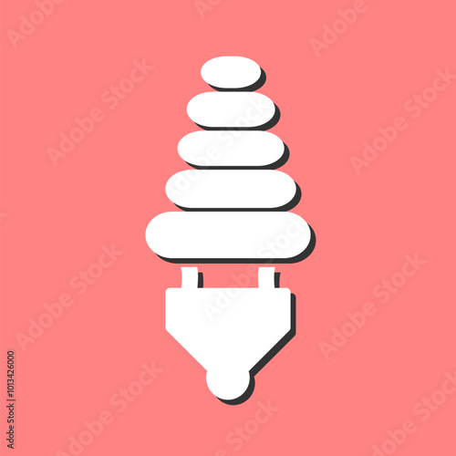 Energy Saver Bulb Vector Icon