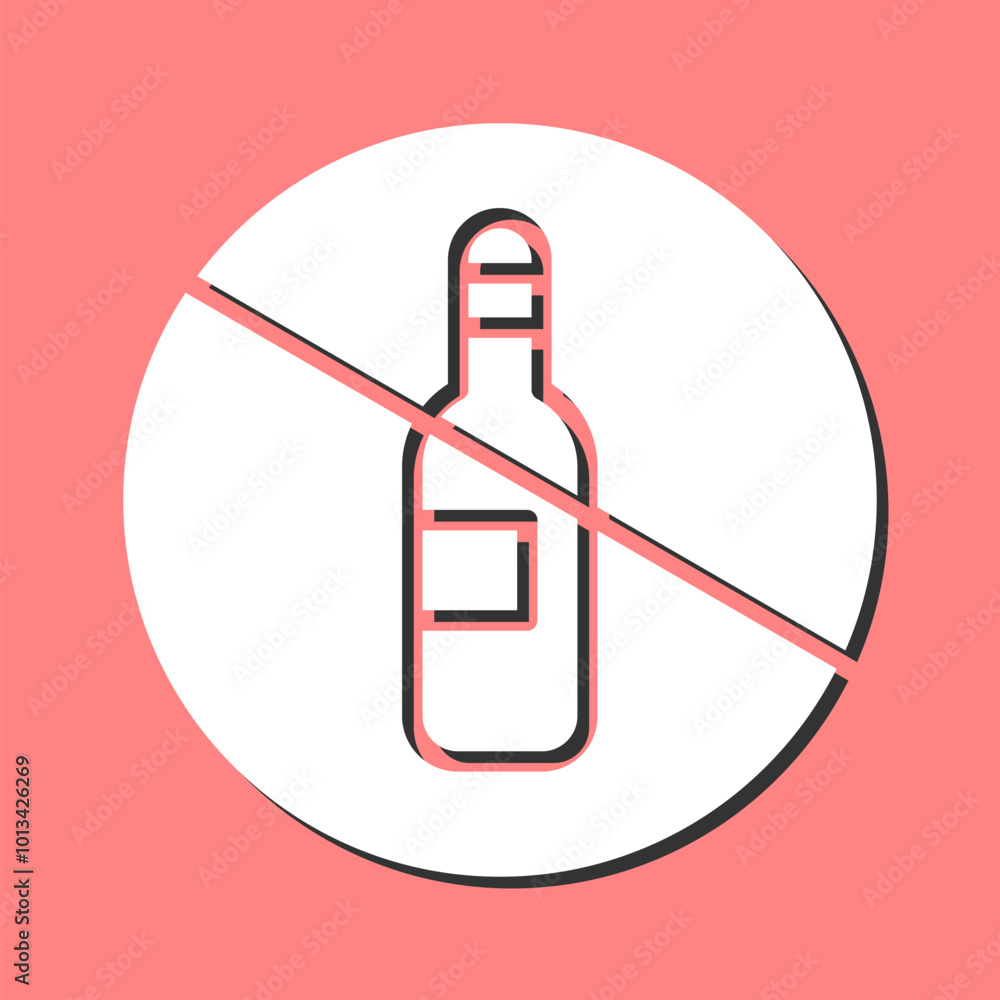No Drinking Vector Icon No Drinking Vector Icon