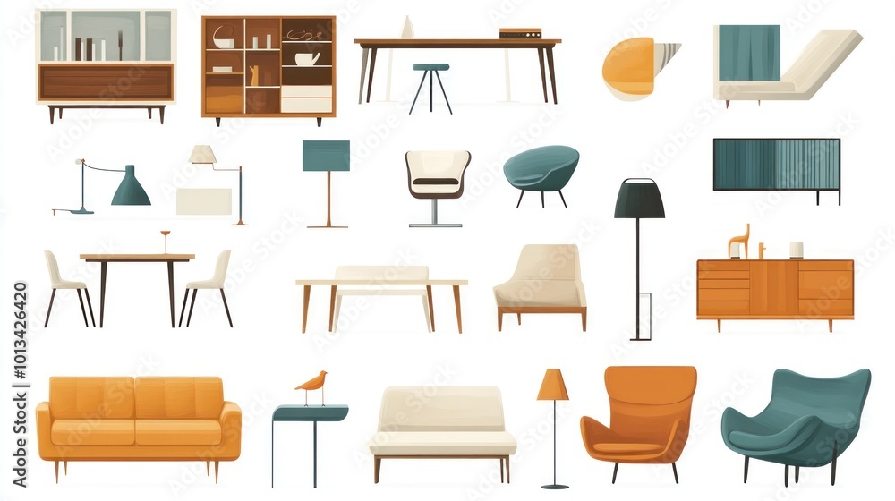 Mid-Century Modern Furniture Set