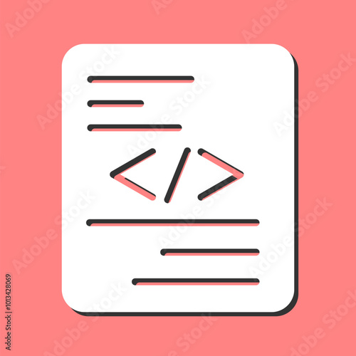 Piece of Code Vector Icon