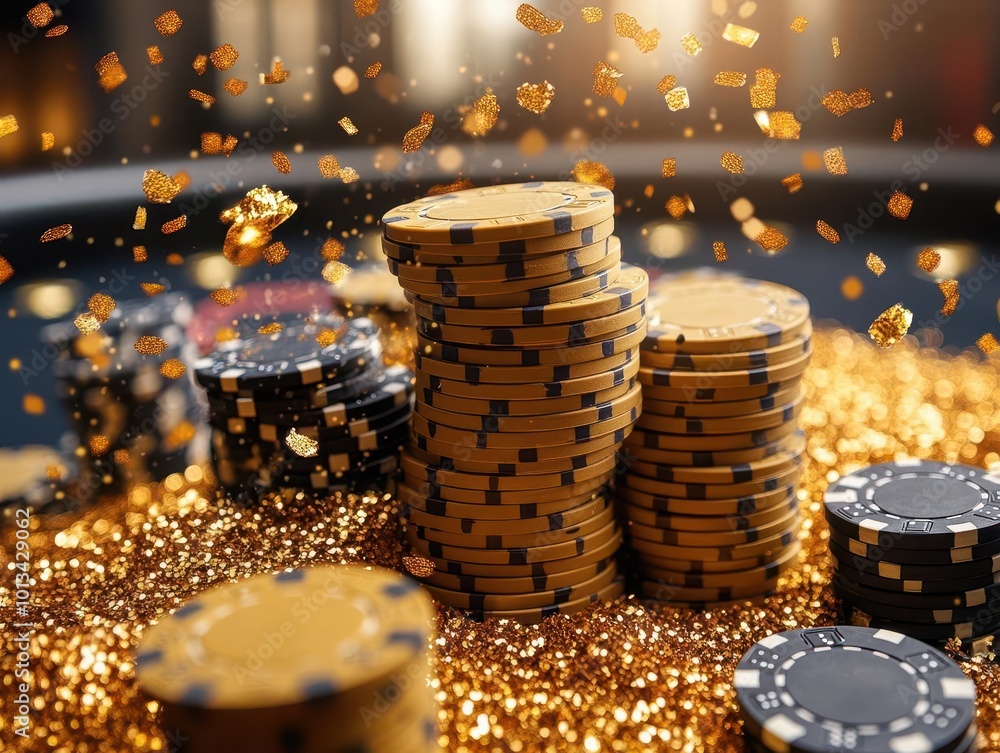 golden casino chips cascading through the air creating a dynamic visual of luck and excitement associated with gambling set against a clean backdrop for maximum impact golden casino chips cascading through the air creating a dynamic visual of luck and excitement associated with gambling set against a clean backdrop for maximum impact