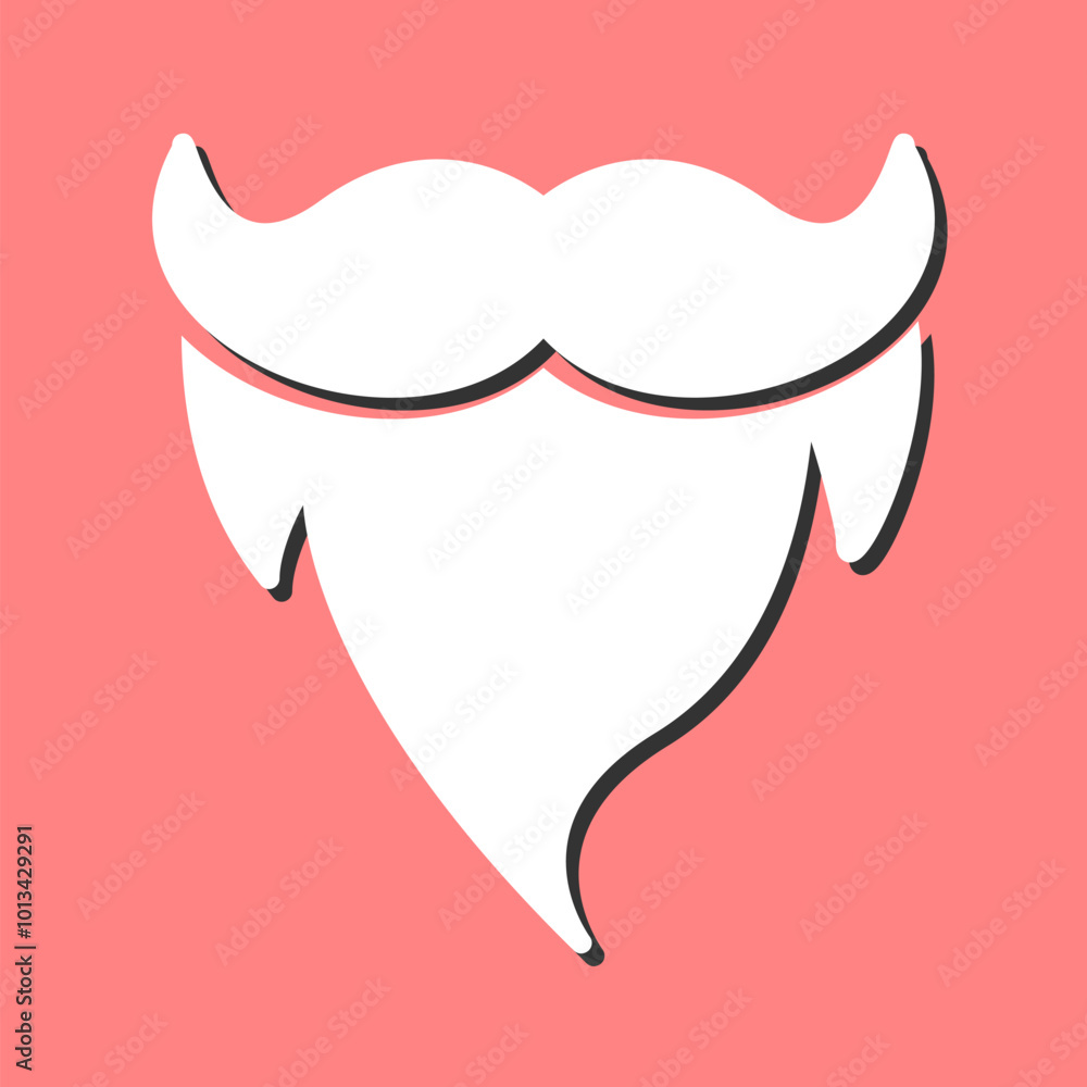 Beard and Moustache II Vector Icon Beard and Moustache II Vector Icon