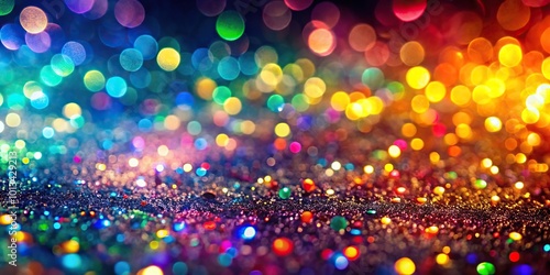 Abstract glitter background with colorful lights