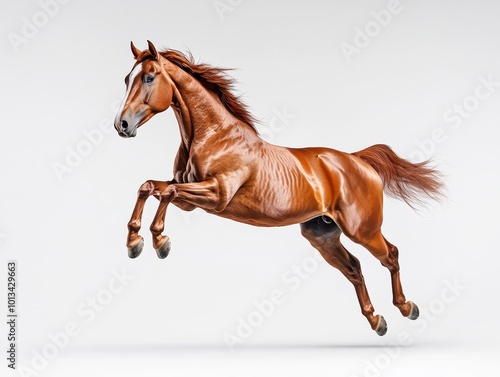 Majestic Rearing Horse in Dynamic Pose photo