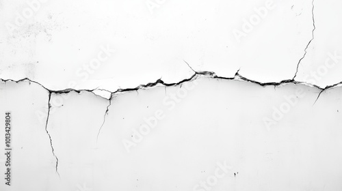 Minimalistic image featuring a white cracked surface, emphasizing texture and simple artistic, natural aesthetics.
