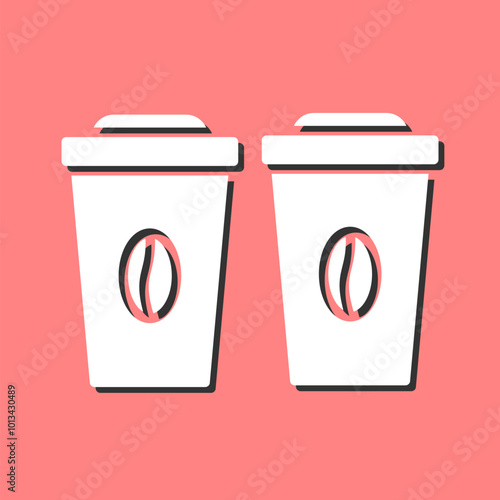 Two Coffees Vector Icon