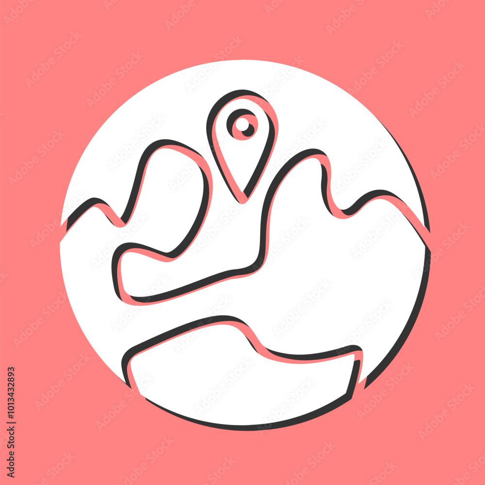 Locate on Earth Vector Icon Locate on Earth Vector Icon