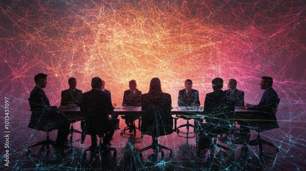 Business Team Collaborating at a Conference Table Business Team Collaborating at a Conference Table