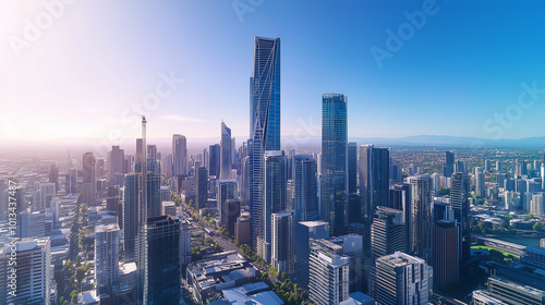 Office Skyscrapers in the City Financial and Business District