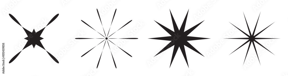 Set of black Star speech bubbles sticker for sale or discount Set of black Star speech bubbles sticker for sale or discount
