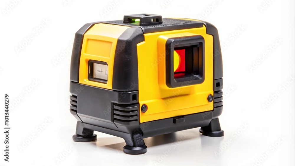 Yellow and black laser level isolated on white background. Yellow and black laser level isolated on white background.