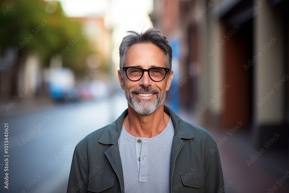 Portrait of a handsome senior man with eyeglasses in the city Portrait of a handsome senior man with eyeglasses in the city