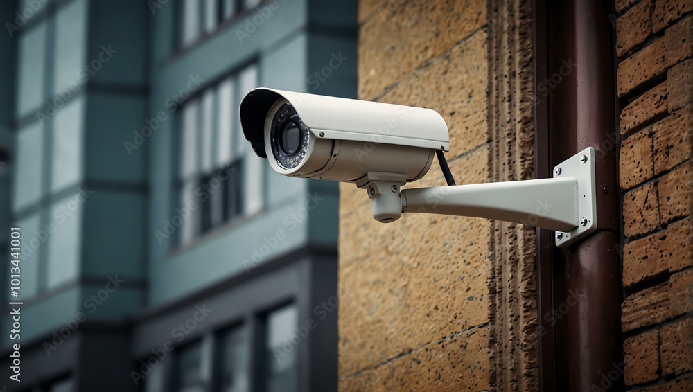 Surveillance camera in the city Surveillance camera in the city