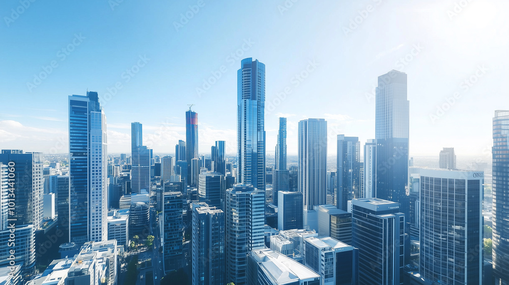 Office Skyscrapers in the City Financial and Business District Office Skyscrapers in the City Financial and Business District