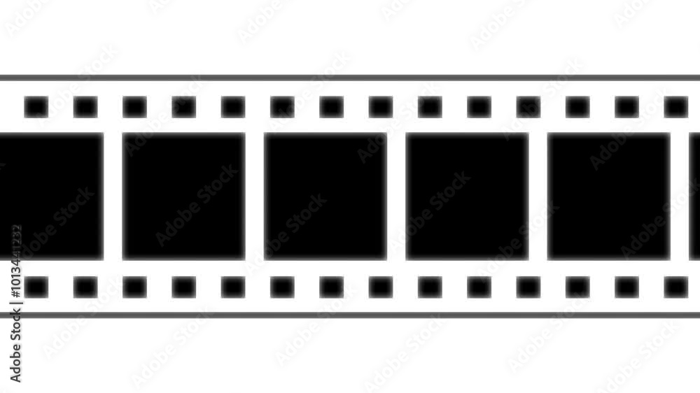 Film Strip Moving on Camera film loop able animation over a white background. Film Strip Moving on Camera film loop able animation over a white background.