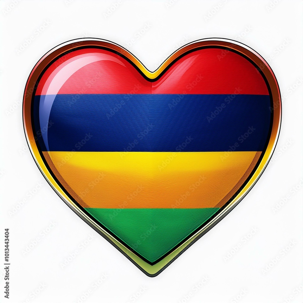 モーリシャスの国旗のハート(Heart of Mauritius flag on white.)
モーリシャスの国旗のハート(Heart of Mauritius flag on white.)
