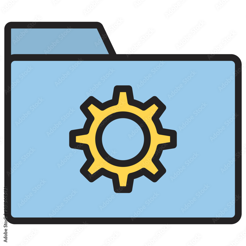 Folder Setting Icon Element For Design