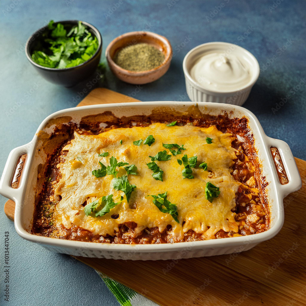 Hearty Baked Dish with Golden Cheese Hearty Baked Dish with Golden Cheese