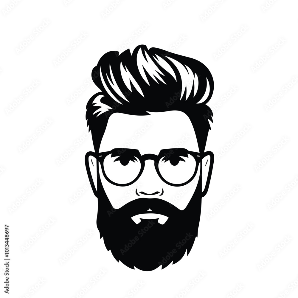 vector illustration of a bearded man vector illustration of a bearded man