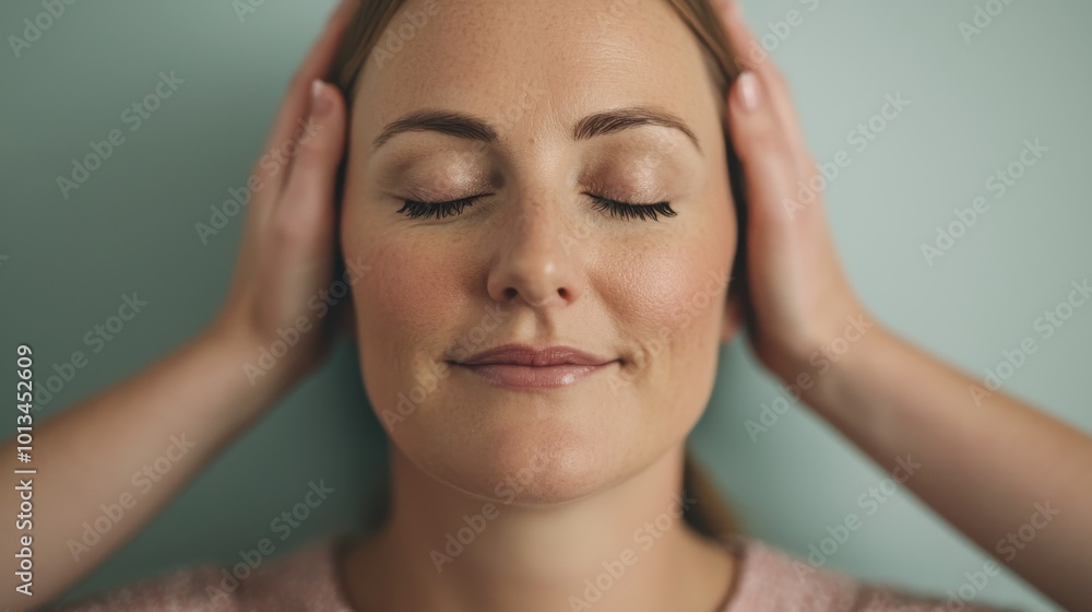 Fototapeta premium Neck and shoulder massage, tension relief