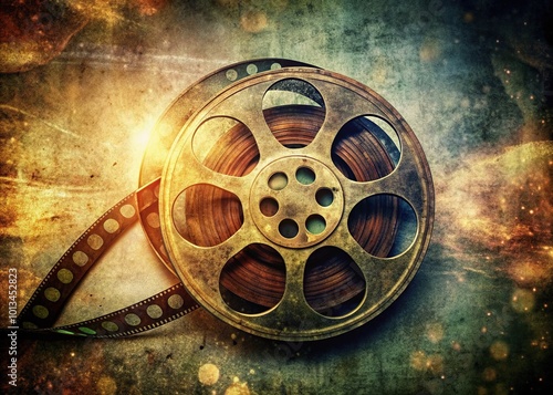 Vintage film texture with scratches, dust, and grains, resembling a worn-out reel, perfect for adding a retro aesthetic to digital designs.